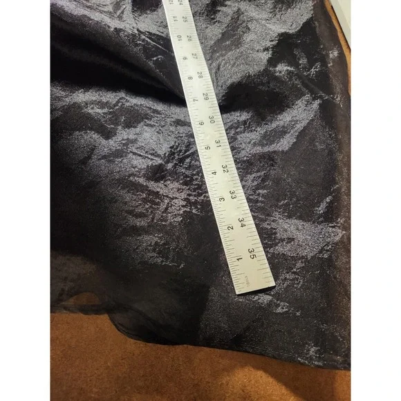 Vintage Y2K 90s Tafetta Maxi Skirt Size 12 Black Tulle Lined Whimsigoth Prom - Picture 16 of 16